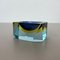 Cubic Sommerso Murano Glass Ashtray Attributed to Flavio Poli, Italy, 1970s 7