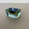 Cubic Sommerso Murano Glass Ashtray Attributed to Flavio Poli, Italy, 1970s 4