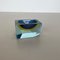 Cubic Sommerso Murano Glass Ashtray Attributed to Flavio Poli, Italy, 1970s 2