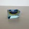 Cubic Sommerso Murano Glass Ashtray Attributed to Flavio Poli, Italy, 1970s, Image 2