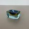 Cubic Sommerso Murano Glass Ashtray Attributed to Flavio Poli, Italy, 1970s 6