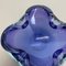 Heavy Blue Murano Glass Shell Bowl or Ashtray, Italy, 1970s 9