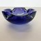 Heavy Blue Murano Glass Shell Bowl or Ashtray, Italy, 1970s, Image 11