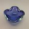 Heavy Blue Murano Glass Shell Bowl or Ashtray, Italy, 1970s, Image 6