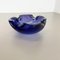 Heavy Blue Murano Glass Shell Bowl or Ashtray, Italy, 1970s 3