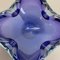 Cuenco o cenicero de cristal de Murano azul, años 70, Imagen 12