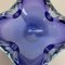 Heavy Blue Murano Glass Shell Bowl or Ashtray, Italy, 1970s 12