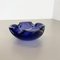 Heavy Blue Murano Glass Shell Bowl or Ashtray, Italy, 1970s 4
