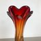Large Multicolored Floral Sommerso Murano Glass Vase, Italy, 1960s 4