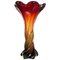 Large Multicolored Floral Sommerso Murano Glass Vase, Italy, 1960s 1