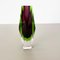 Large Sommerso Murano Glass Vase in 4 Colors by Flavio Poli, Italy, 1970s 2