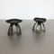 Brutalist Sculptural Metal Candleholders, France, 1970s, Set of 2 2