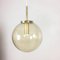 German Glass Ball Pendant Lamps from Glashütte Limburg, Set of 3 4