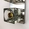 Lampada da parete cubica in metallo cromato e vetro di Peill & Putzler, anni '70, Immagine 6