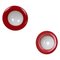 Round Metal & Opaline Glass Wall Sconces in Red & Yellow by Gio Ponti, Italy, 1960s, Set of 2, Image 1