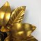 Golden Florentiner Leaf Theatre Wall or Ceiling Lights, Italy, 1960s, Set of 3 17