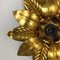 Golden Florentiner Leaf Theatre Wall or Ceiling Lights, Italy, 1960s, Set of 3 11