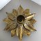 Golden Florentiner Leaf Theatre Wall or Ceiling Lights, Italy, 1960s, Set of 3 19