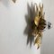 Golden Florentiner Leaf Theatre Wall or Ceiling Lights, Italy, 1960s, Set of 3 18