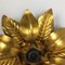 Golden Florentiner Leaf Theatre Wall or Ceiling Lights, Italy, 1960s, Set of 3, Image 10