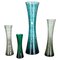 Vases en Verre de Cristal Soufflé à la Main de Alfred Taube, Allemagne, 1960s, Set de 4 1
