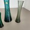 Mundgeblasene Kristallglas Vasen von Alfred Taube, 1960er, 4er Set 16