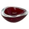 Large Red Murano Glass Ashtray, Italy, 1970s 1