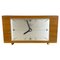 Wooden Teak Table Clock in the style of Max Bill from Junghans Electronic, Germany, 1960s 1
