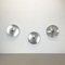 Silver Disc Wall Lights by Charlotte Perriand for Honsel, 1960s, Germany, Set of 3 2