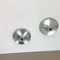 Silver Disc Wall Lights by Charlotte Perriand for Honsel, 1960s, Germany, Set of 3 12