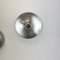 Silver Disc Wall Lights by Charlotte Perriand for Honsel, 1960s, Germany, Set of 3 7