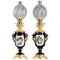 Napoleon III Bayeux Porcelain Oil Lamps, Set of 2 1