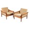 Scandinavian Teak Armchairs by Oskar Langlo, Set of 2, Image 1