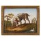 Micromosaïque du début du XIXe siècle représentant un chien chassant un canard d'après Gioacchino Barberi 1