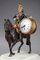 Reloj Luis XVI del siglo XVIII con un soldado a caballo, Imagen 4