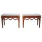 Louis XVI Style Walnut Console Tables, Set of 2 1