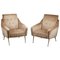 Velvet Bergère Chairs, 1950s, Set of 2, Image 1