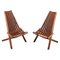 Scandinavian Teak Folding Chairs, Set of 2, Image 1