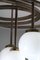 Lampadario in legno laccato, rame e vetro opalino di Yves Faucheur, Immagine 5
