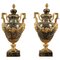 Marble and Gilt Bronze Vases, 19th Century, Set of 2, Image 1