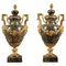 Vasen aus Marmor & vergoldeter Bronze, 19. Jh., 2er Set 1