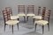 Italian Dining Set and Mahogany Chairs, Set of 7, Image 10