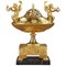 French Empire Centerpiece Perfume Burner in Gilt Bronze and Marble 1