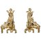Rocaille-Style Ormolu Bronze Fireplace Andirons, Set of 2 1