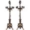 Large 19th Century Bronze Candelabra, Set of 2 1