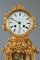 Reloj de repisa Ormolu de finales del siglo XIX con decoración floral, Imagen 3