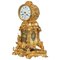 Reloj de repisa Ormolu de finales del siglo XIX con decoración floral, Imagen 1