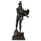 Escultura de bronce del guerrero de finales del siglo XIX de Auguste De Wever, Imagen 1