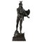 Late 19th Century Bronze The Warrior Sculpture by Auguste De Wever 1