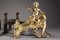 18th Century Louis XV Gilt Bronze Andirons, Set of 2, Image 3